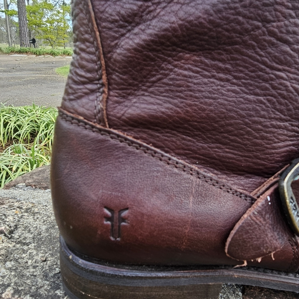 Frye Brown Leather Ankle Boots Size 9 - Picture 14 of 14